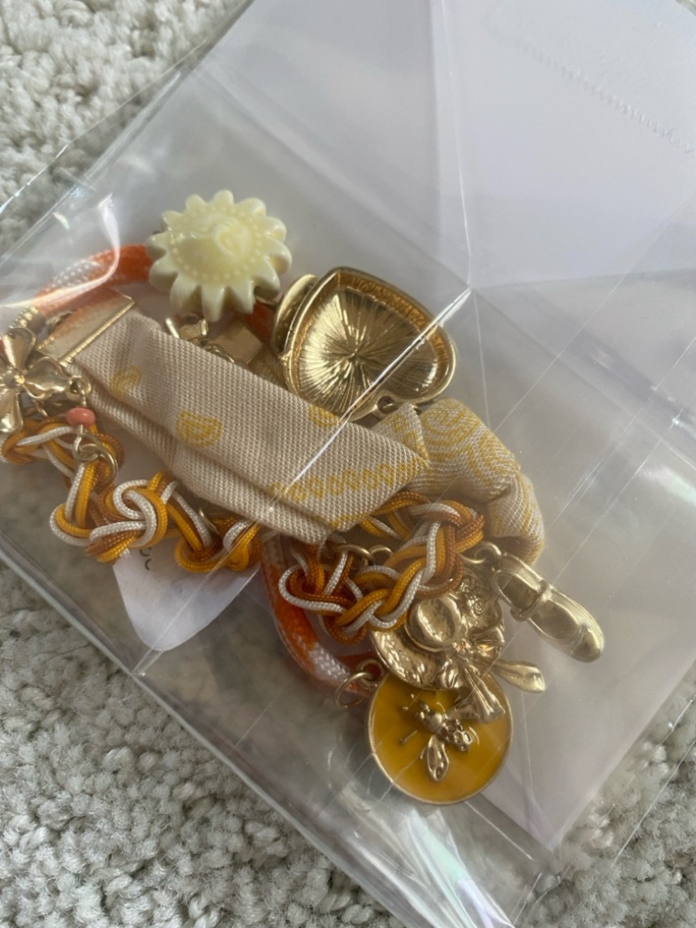 Free People High Noon gold and cream Charm Anklet - Picture 3 of 3